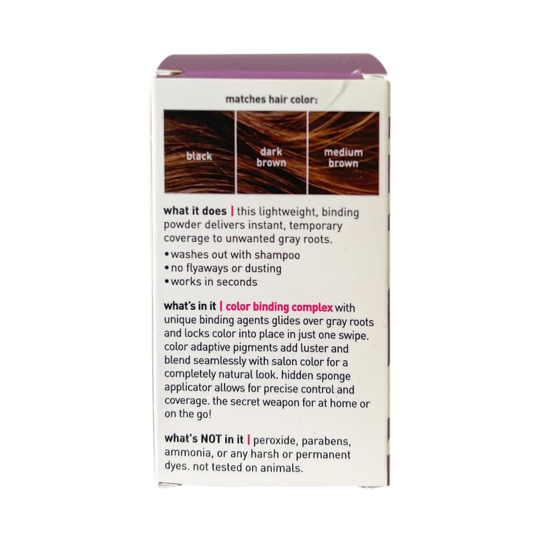 Style Edit Root Touch Up Powder | Temporary Hair Color for Gray Roots and Thinning Hair | Salon-Quality, Transfer-Resistant Hair Concealer | Dark Beauty & Personal Care STYLE EDIT