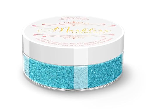 MARBLERS Fine Natural Mica Powder [Turquoise] 0.11oz (3g) | Highly Pigmented | Non-Toxic, Vegan, Cruelty-Free | Eyeshadow, Body Butter, Nail Polish Beauty & Personal Care MARBLERS