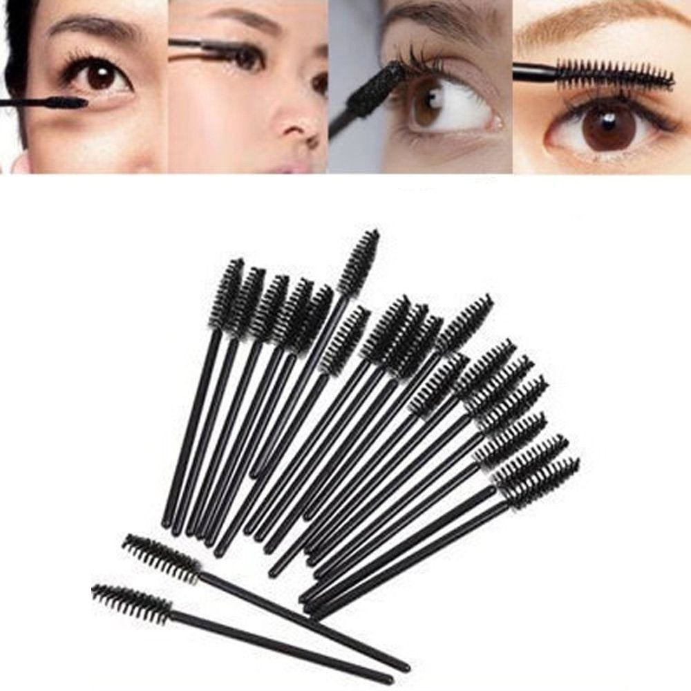 yueton Pack of 100 Disposable Eyelash Brushes Wands Mascara Applicator Beauty & Personal Care yueton