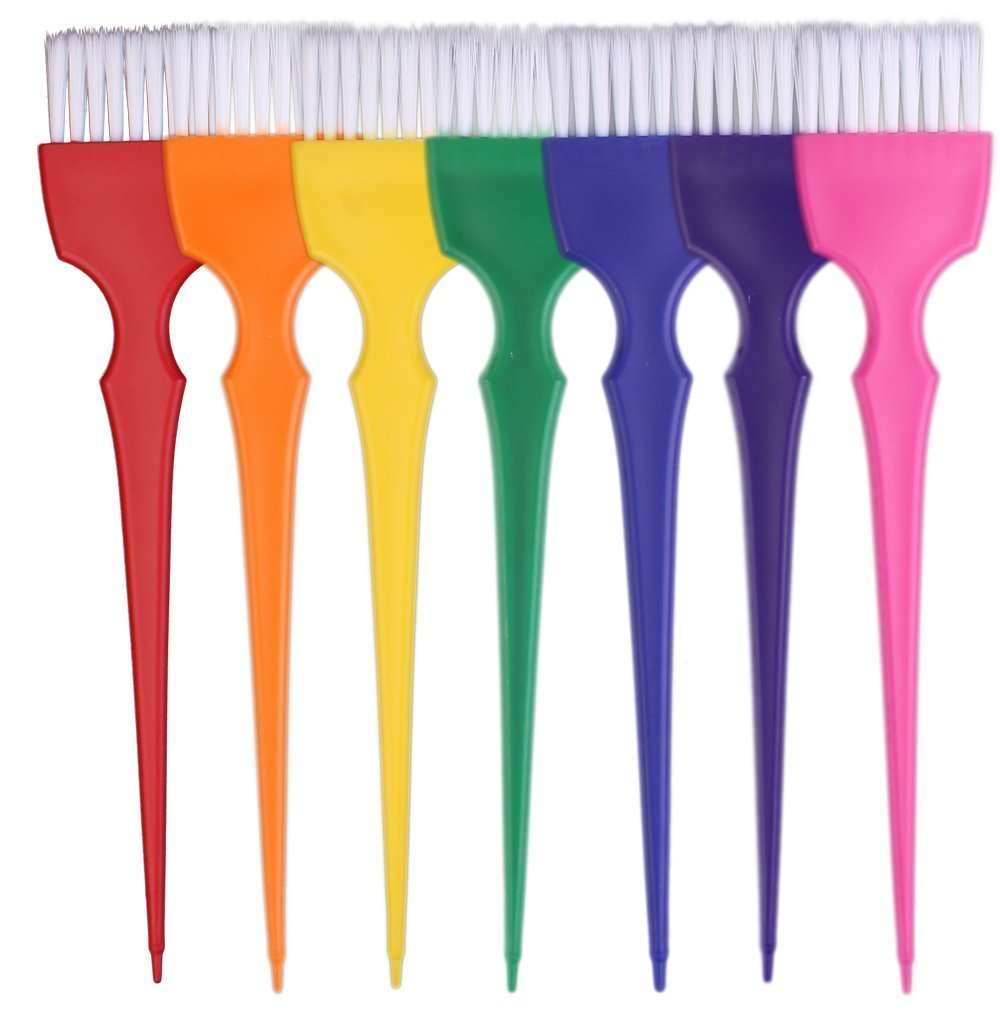 PERFEHAIR Hair Dye Brush Kit Coloring Tint Applicator Brushes Set-7 Rainbow Colors Beauty & Personal Care PERFEHAIR