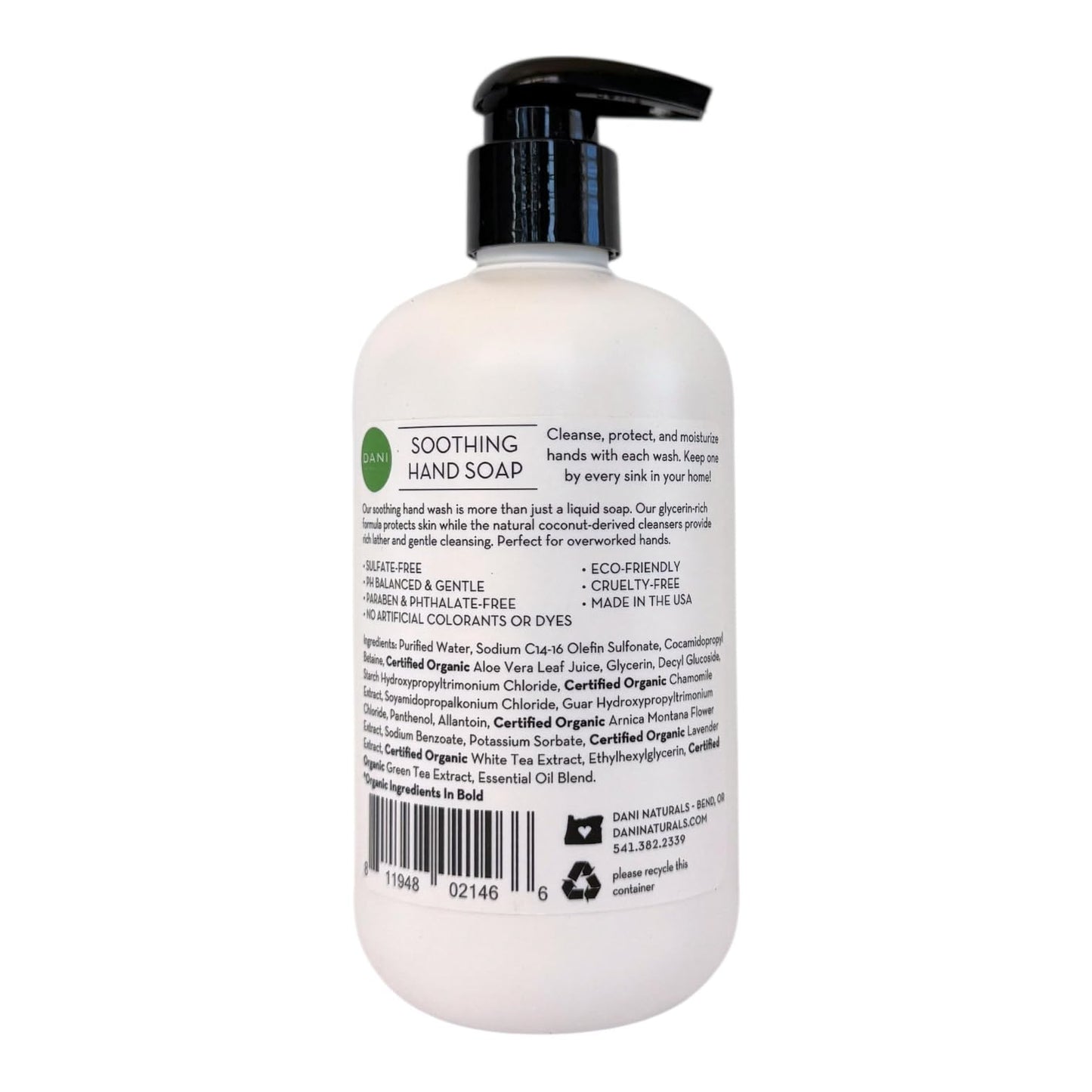 DANI Naturals Bamboo Bergamot Hand Soap, 12 fl oz, Vegan, Non-Toxic, Made in USA Beauty & Personal Care DANI
