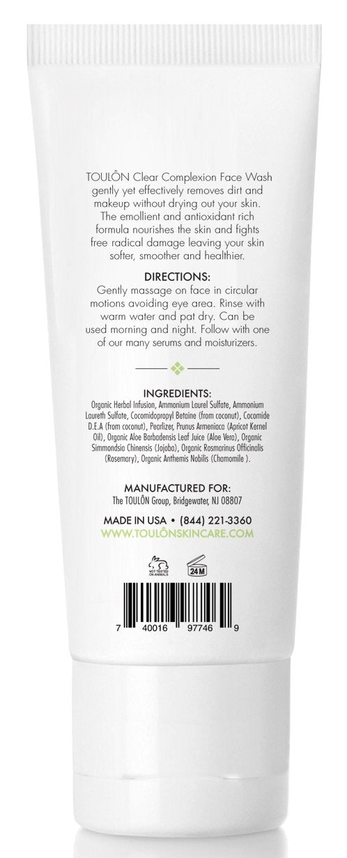 TOULON Aloe Vera Face Wash - Anti Aging Face Cleanser for Oily Skin & Clear Complexion. Antioxidant Facial Cleanser For Women and Men Beauty & Personal Care TOULON