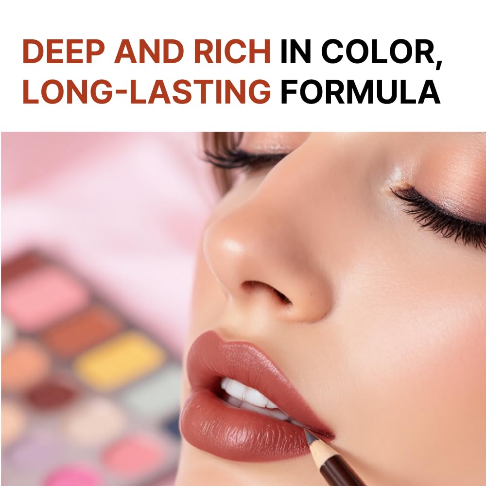 30 pcs Lip Liner Pencil Set, High Pigmented Lip Makeup, Long-wearing, Deep and Rich in Color, Enhance Lip Volume, 6.25 inches Long Wooden Pencil Beauty & Personal Care BLOOM IN BOX