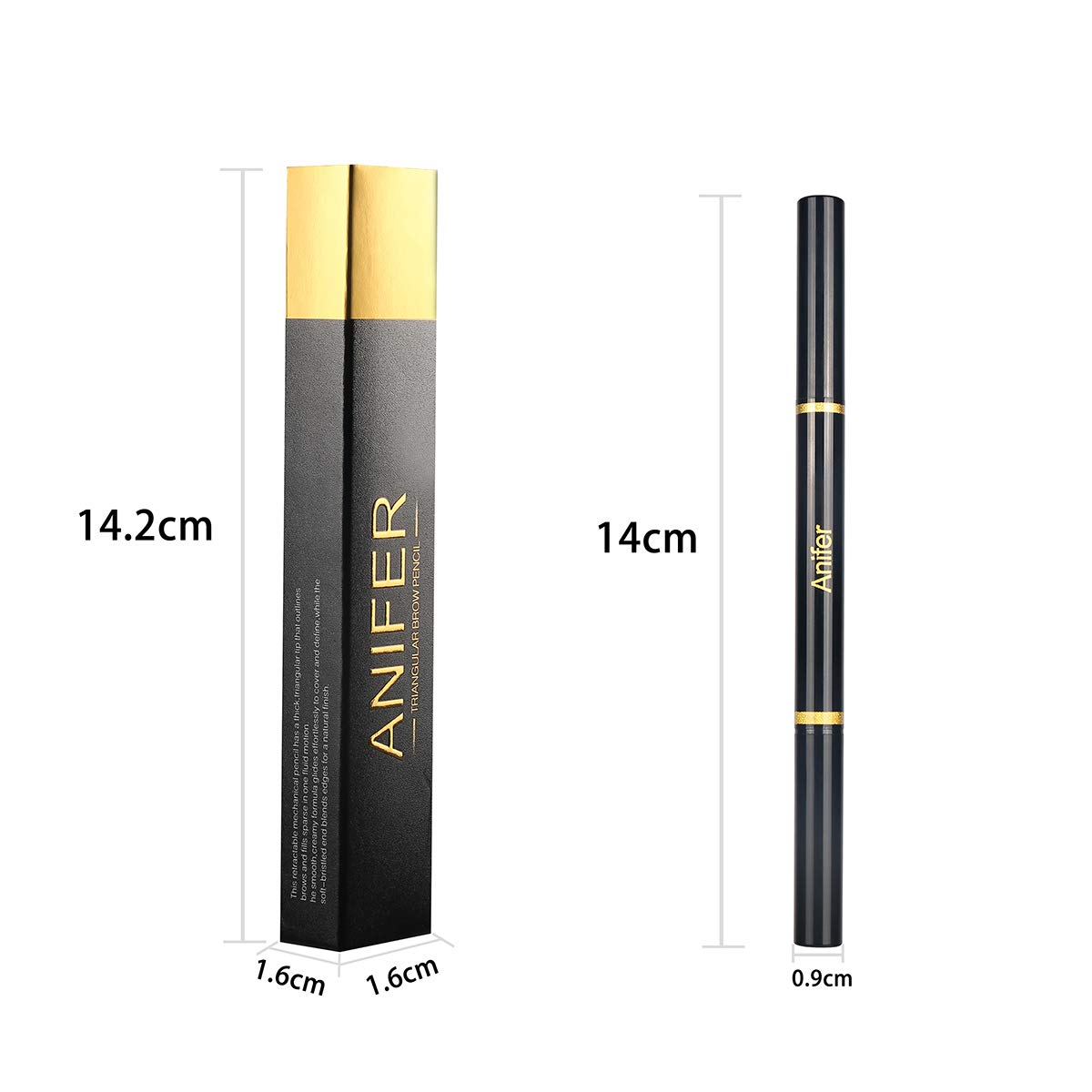 ANIFER Eyebrow Pencil Dark brown Waterproof Smooth Natural Cruelty Free (Dark brown #2) Beauty & Personal Care Anifer