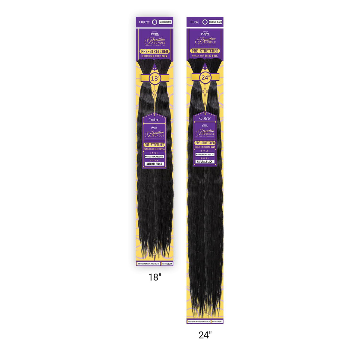Outre Purple Pack Brazilian - Prestretched Natural French Bulk 18" (BURGUNDY 425)