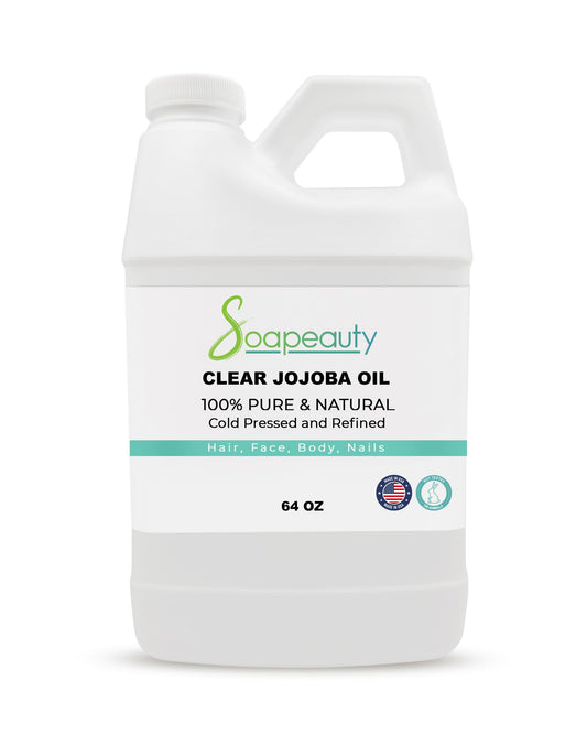 Soapeauty Clear Jojoba Oil | 100% Pure & Natural | Refined, Cold Pressed, Hexane Free | Moisturizing Oil for Skin, Face, Hair & Nails | 64 fl oz Beauty & Personal Care Soapeauty