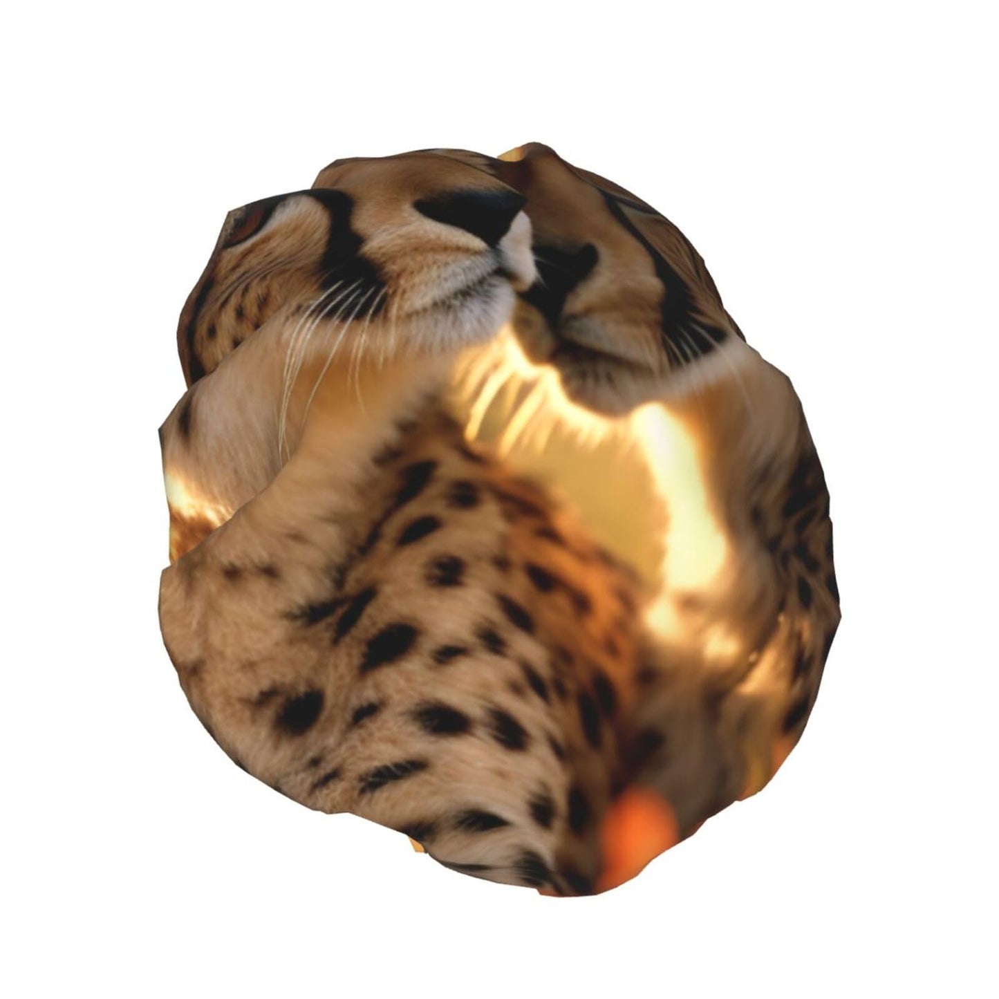Cheetah Love Shower Cap For Women Reusable Double Layers Bathing Bath Cap Hair Caps Waterproof Elastic Band Ladies Spa Salon Shower Hat Hair Caps Beauty and Personal Care GDSHJKLW