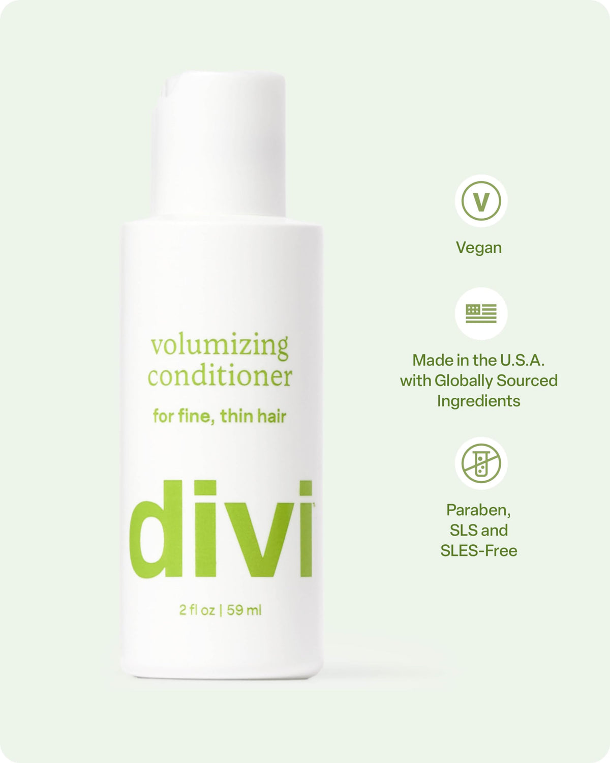 Divi Volumizing Conditioner for Women and Men - Lightweight Volume Conditioner for Fine Hair - Designed to Strengthen and Protect the Hair from Damage