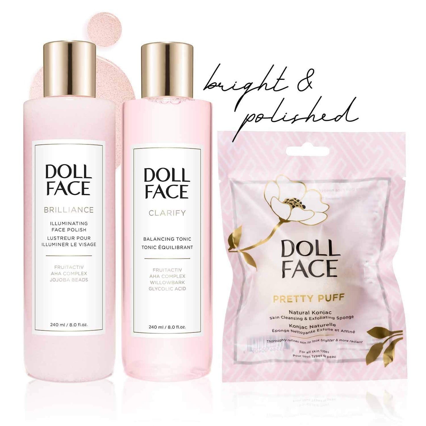Doll Face Clarify Balancing Toner Glycolic Acid, Willow Bark and Enzymes, for Facial Soothing, Facial Toning 8oz Beauty & Personal Care Doll Face