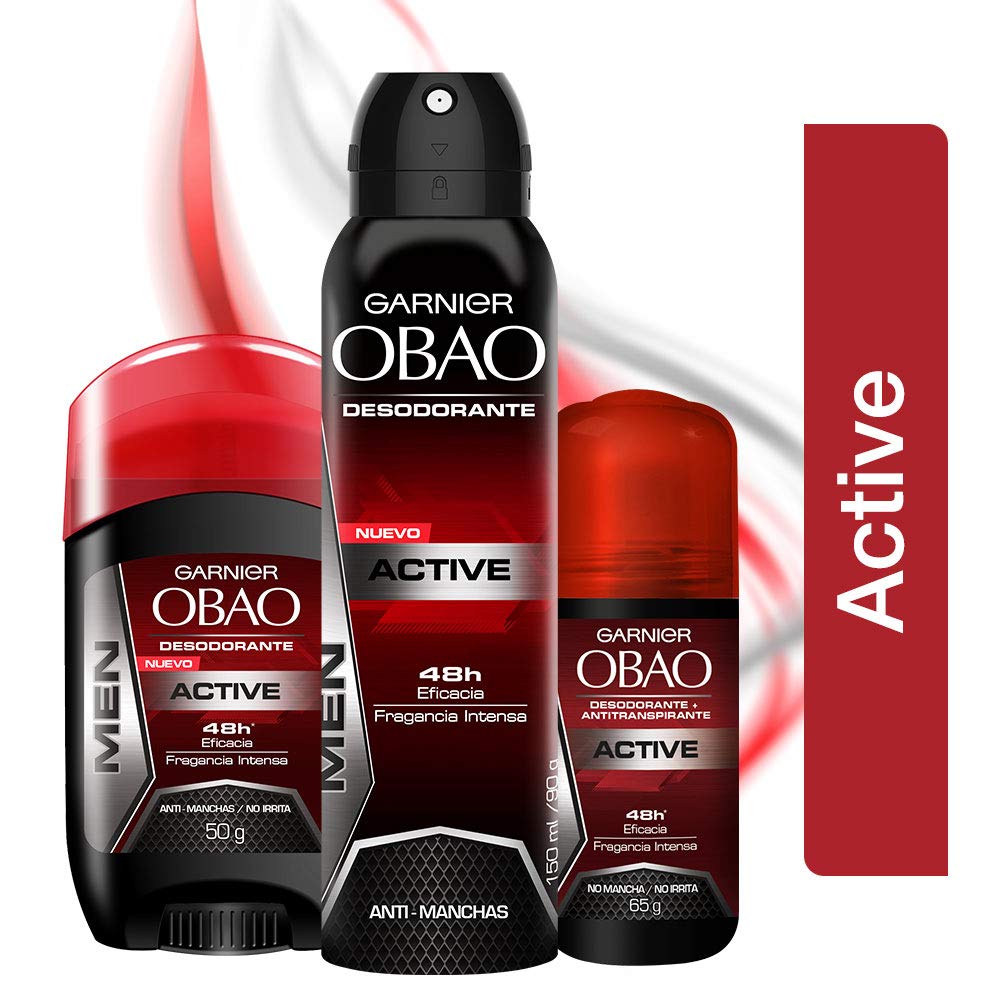 Obao Mens Active Deodorant Spray 150ml - Desodorante Activo Aerosol para Hombre (Pack of 1) Beauty and Personal Care Obao