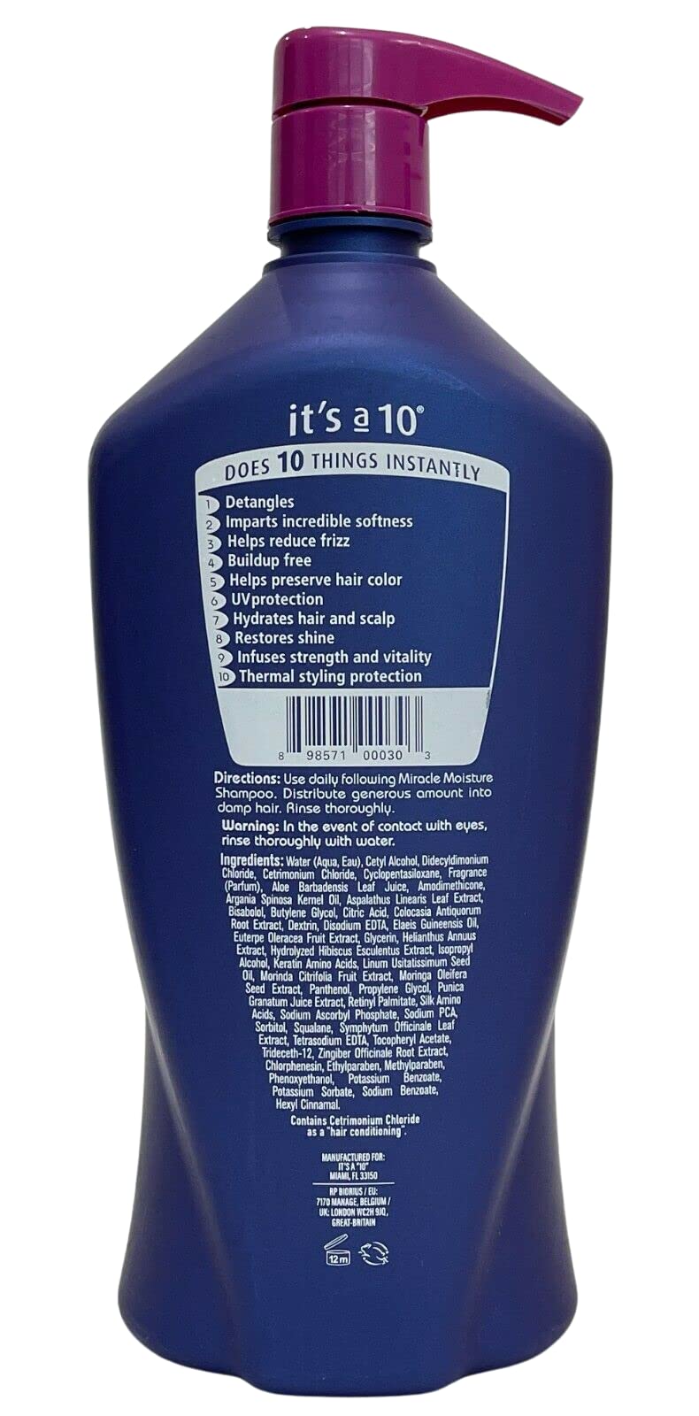 It's A 10 Miracle Daily Conditioner 33.8 Oz Beauty & Personal Care It's a 10 Haircare