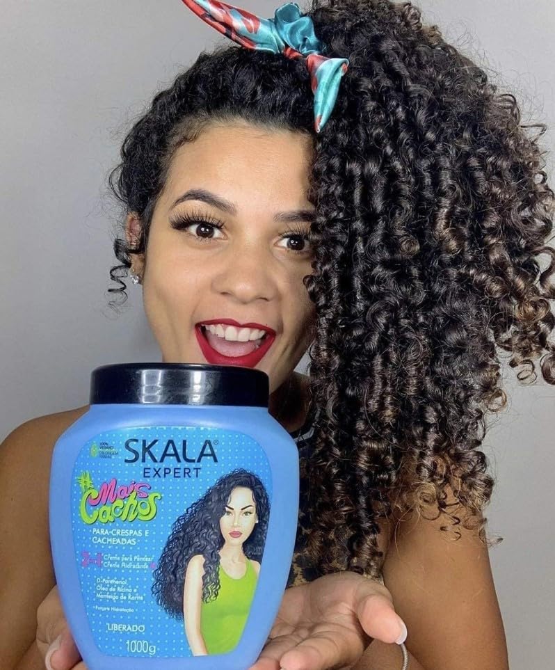 SKALA Hair Type 3ABC - Mais Cachos And Passion Fruit Combo- Hydrate Curls, Eliminate Frizz, For Curly Hair - 2 IN 1 Conditioning Treatment and Cream Beauty & Personal Care Sabelle Beauty