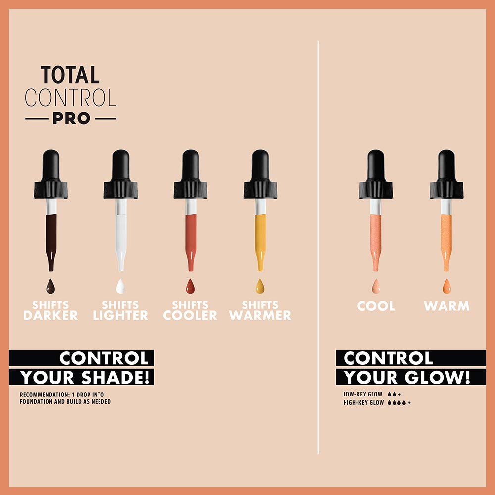 NYX PROFESSIONAL MAKEUP Total Control Pro Drop Foundation Illuminator, Warm Beauty & Personal Care NYX PROFESSIONAL MAKEUP