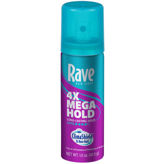 Rave Hair Spray Aerosol Mega, 1 Count, 1.5 Oz. Beauty & Personal Care Product Of Rave