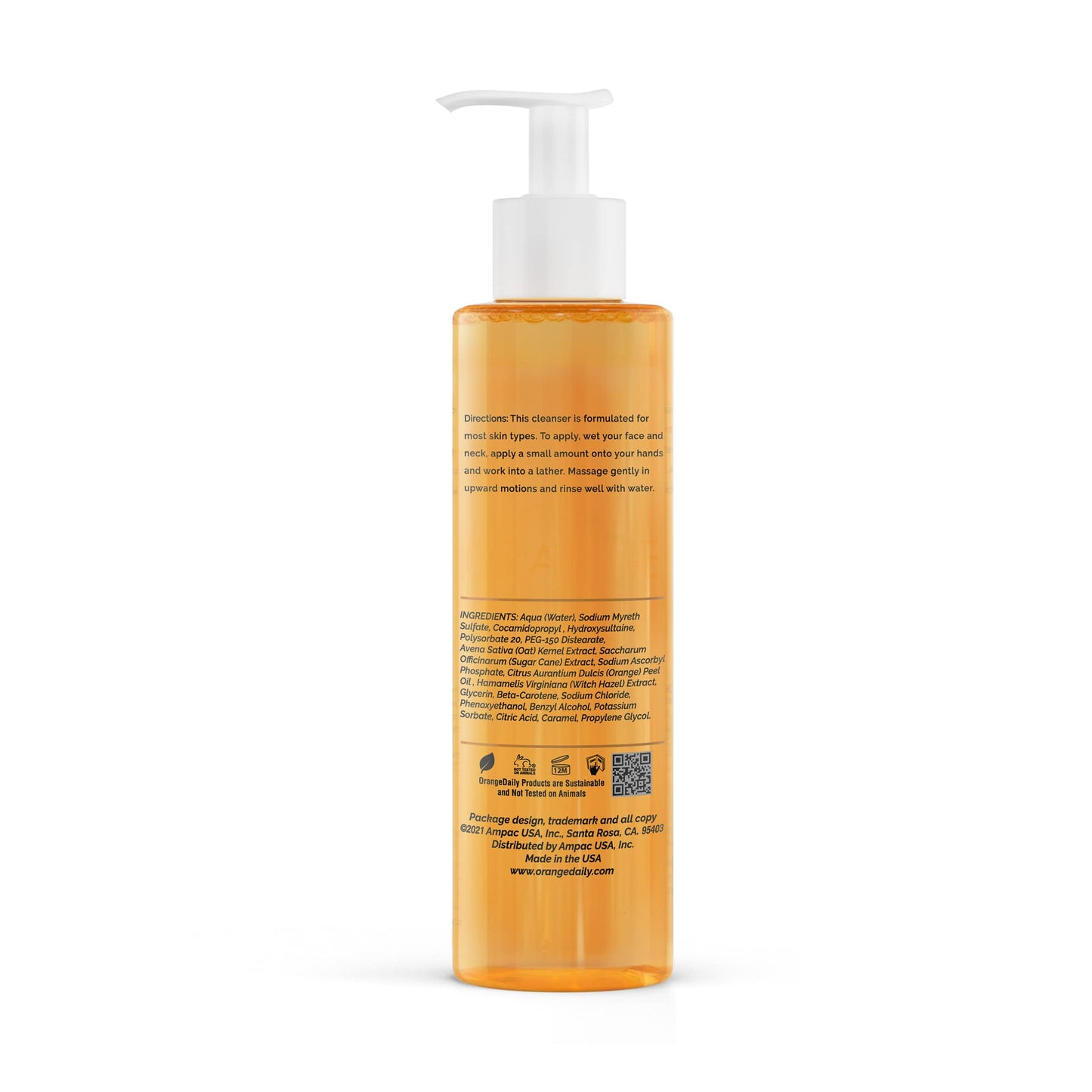 OrangeDaily Daily Cleanser for Refreshed and Silky-Smooth Skin Beauty & Personal Care OrangeDaily