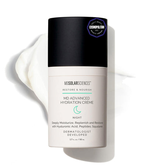 MDSolarSciences MD Advanced Hydration Crème | Time-Released Night Cream with Hyaluronic Acid, Peptides & Squalane | Intense Anti-Aging Hydration Beauty & Personal Care MDSolarSciences
