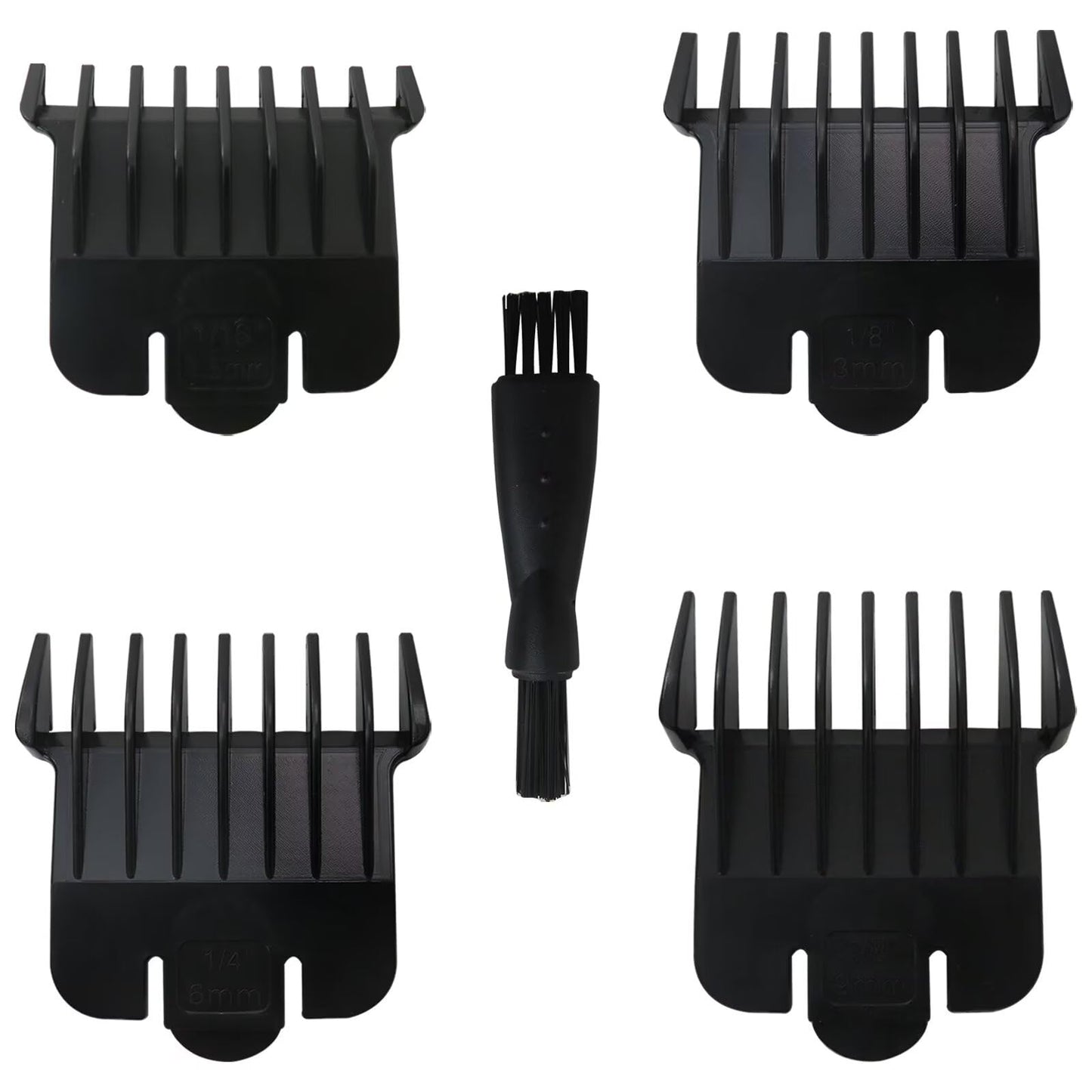 4 Pack Black T-Outline-rs Guards for Andis T Outline-r, Snap-on Blade Attachment Combs Set with Brush Beauty and Personal Care USonline911