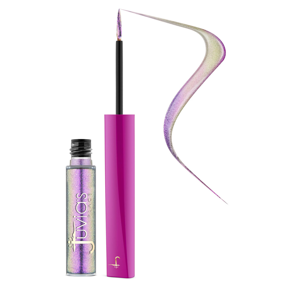 Juvia's Place Afrogalactic Glitter Liner Star Girl - Glitter Liner Liquid, Waterproof, Multi-Dimensional Gel, Metallic Liquid, Holographic, and