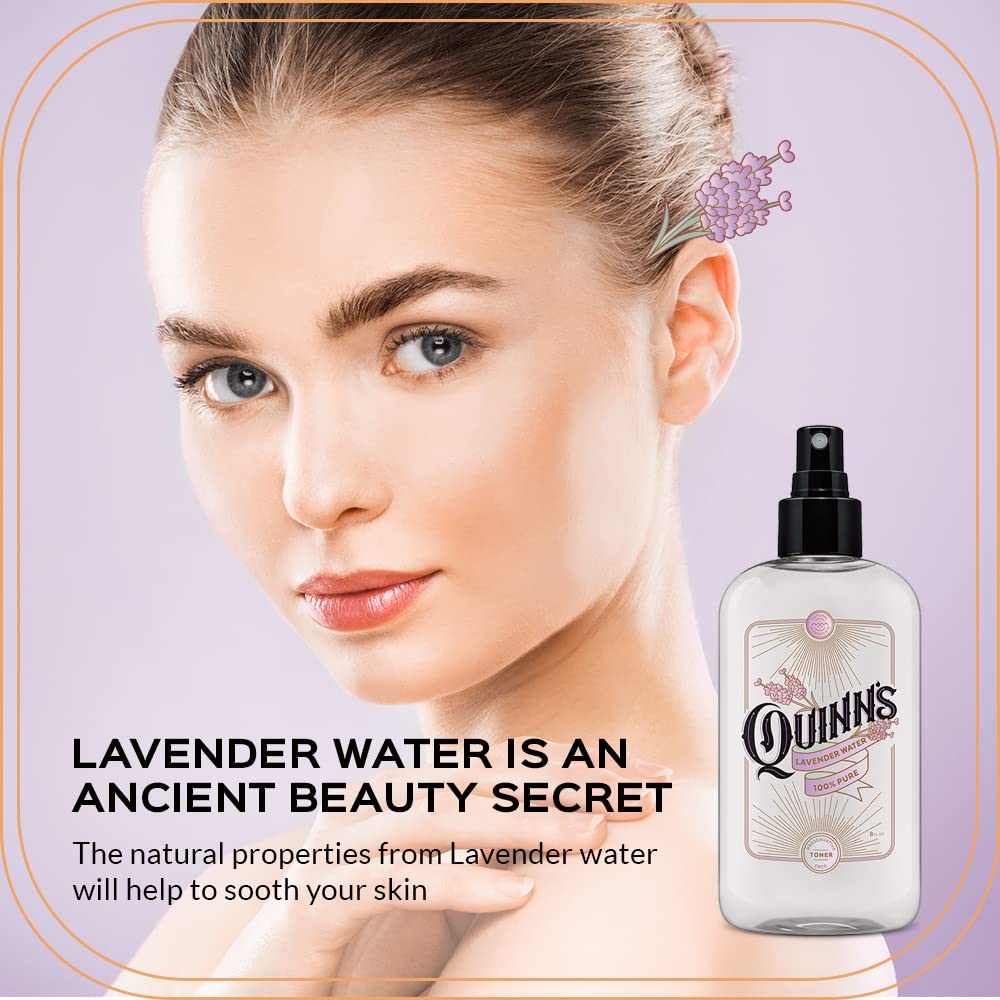 Quinn’s Lavender Water- Natural Pillow Spray - Relaxing Aromatherapy - Facial Body Mist 8 Ounce Beauty & Personal Care Quinn's