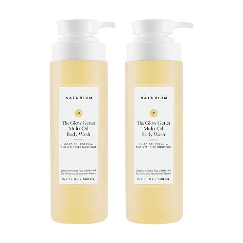 Naturium The Glow Getter Multi-Oil Hydrating Body Wash, Gentle Cleanser, 16.9 oz (Duo 2-Pack) Beauty & Personal Care Naturium