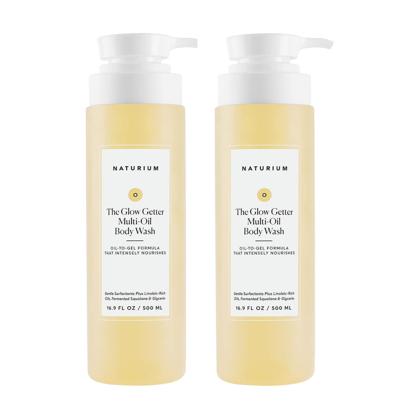 Naturium The Glow Getter Multi-Oil Hydrating Body Wash, Gentle Cleanser, 16.9 oz (Duo 2-Pack) Beauty & Personal Care Naturium