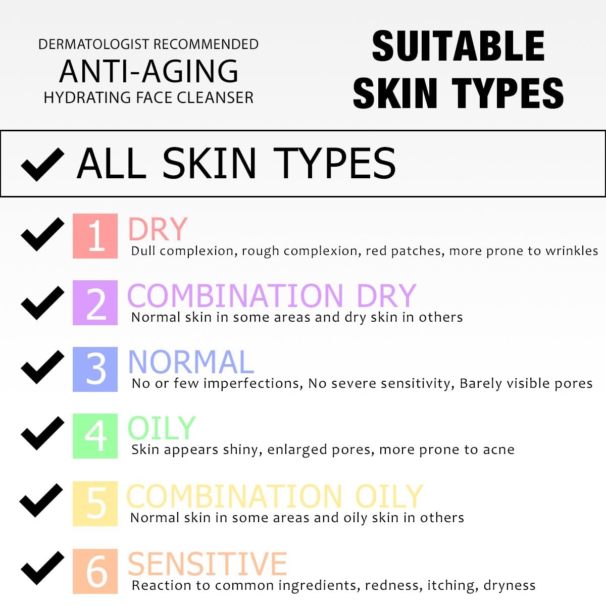 DRMTLGY Essential Facial Cleanser - Gentle Face Cleanser and Face Wash for Women and Men with Anti-Aging Peptides & Hyaluronic Acid. 6.9 fl oz Beauty & Personal Care DRMTLGY
