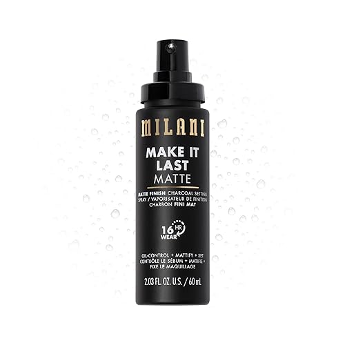 Milani Setting Spray + Primer, Make It Last Matte- Oil Absorbing Charcoal Formula to Control Shine, Matte Finish Setting Spray for Makeup and Primer Beauty & Personal Care Milani