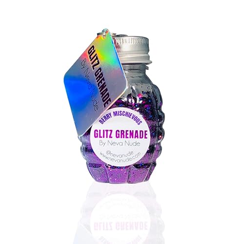 Neva Nude Face and Body Glitter Keychain - Chunky Glitter in Aloe for Festivals, Raves, and More | Cosmetic Grade | Super Sparkly (Berry Mischievous Beauty & Personal Care Neva Nude