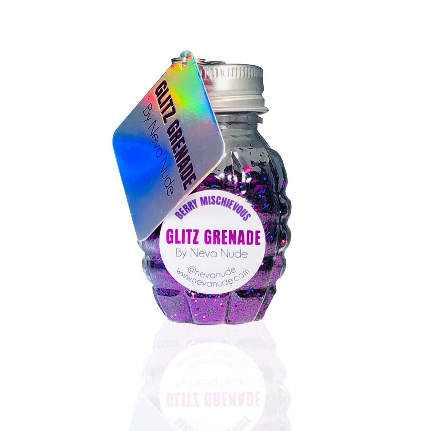 Neva Nude Face and Body Glitter Keychain - Chunky Glitter in Aloe for Festivals, Raves, and More | Cosmetic Grade | Super Sparkly (Berry Mischievous Beauty & Personal Care Neva Nude