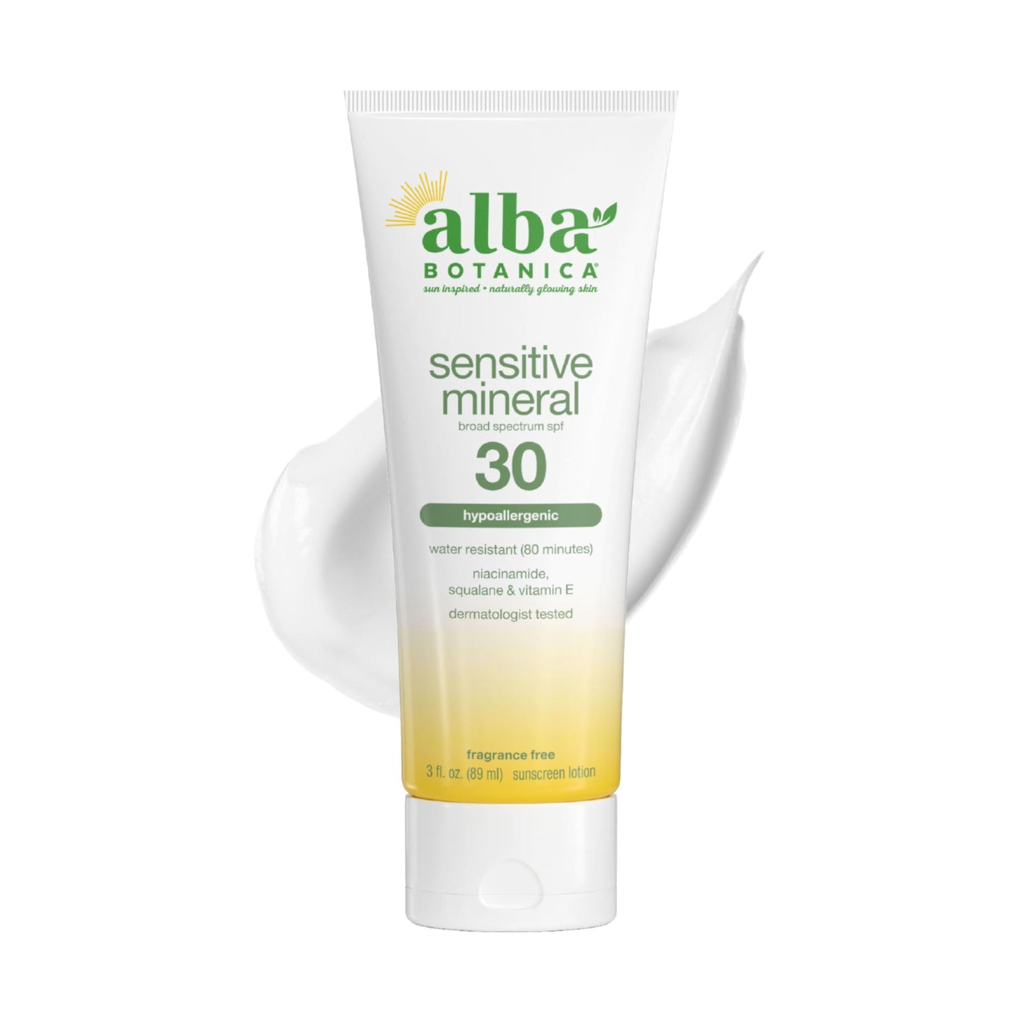 Alba Botanica Sensitive Mineral Sunscreen Lotion SPF 30, 3 Oz Beauty & Personal Care Alba Botanica