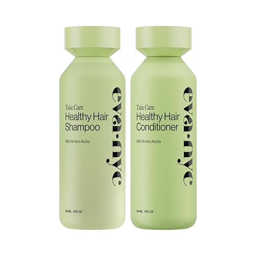 Eva NYC Gentle Daily Cleansing Shampoo and Conditioner Set - Weightless Healthy Hair with Amino Acids for Moisture + Shine - Removes Oil - Fine Beauty & Personal Care EVA·NYC