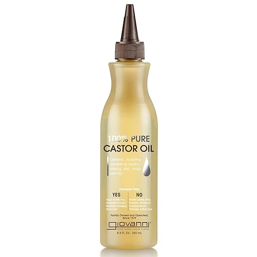GIOVANNI Smoothing Castor Oil - 100% Pure, All Hair Types, Naturally Nourish Skin, Moisturize Hair & Scalp, Reduces Frizz & Helps Rebond Split Ends Beauty & Personal Care GIOVANNI