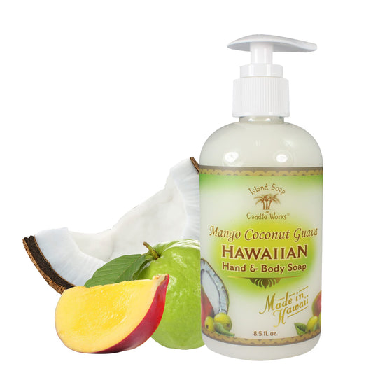 Island Soap & Candle Works Botanical Liquid Hand Soap - Vegan Hand Soap for Men and Women - Luxury Skincare for Bathroom - Hawaiian Gifts Beauty & Personal Care Island Soap & Candle Works