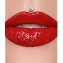 Jeffree Star Cosmetics Supreme Gloss - Red Affair (Medium) - Full-Pigment, High-Shine, Non-Sticky Lip Gloss with Rose Petal Applicator, Vegan & Beauty & Personal Care Jeffree Star