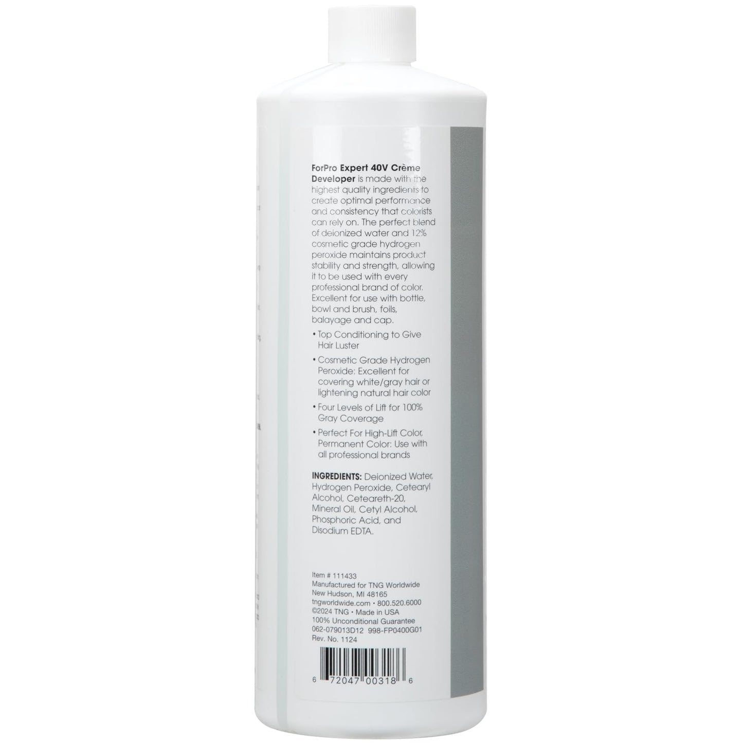 ForPro Expert 40 Volume Crème Developer, 32 Fl Oz - for Hair Lightening, Gray Coverage & Color Deposit with Maximum Lift Beauty & Personal Care ForPro Professional Collection