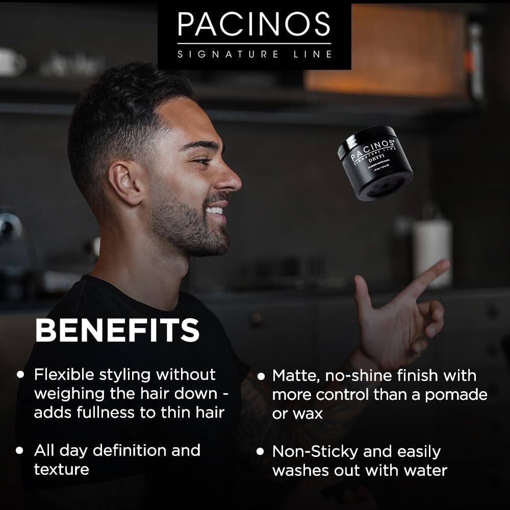 Pacinos DRYFI No-Shine Matte Paste - Matte Finish Styling Paste for Men Beauty & Personal Care Pacinos