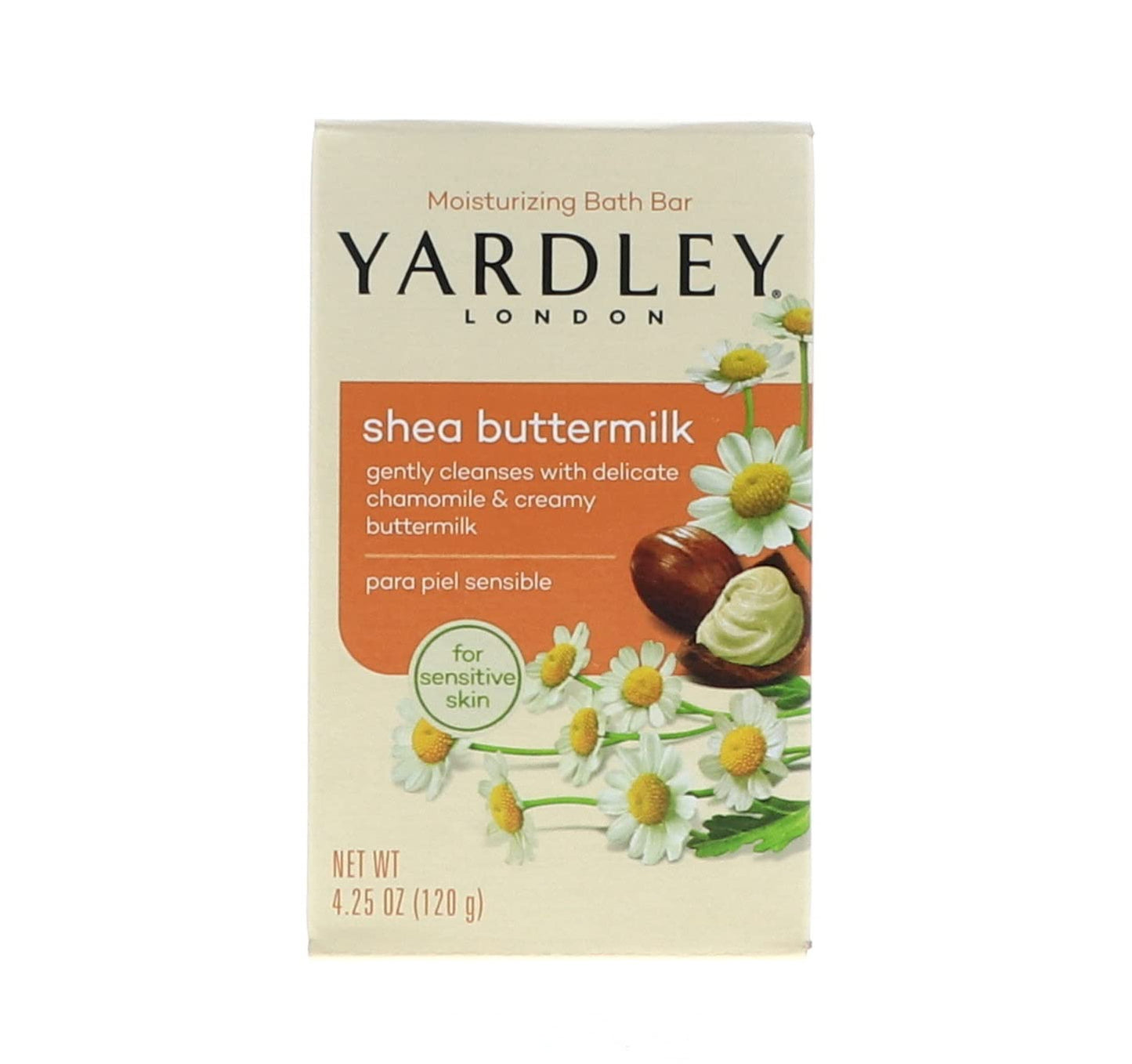 Yardley London Sensitive Skin Shea Buttermilk Bar Soap, 4.0 oz (Pack of 6) Beauty & Personal Care Yardley