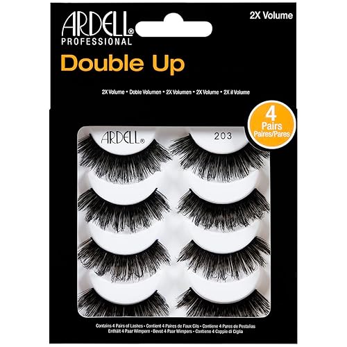 Ardell False Eyelashes Double Up 203 - Dramatic Volume, Long & Full Strip Lashes, Reusable Fake Lashes, 1 Pack Beauty & Personal Care Ardell