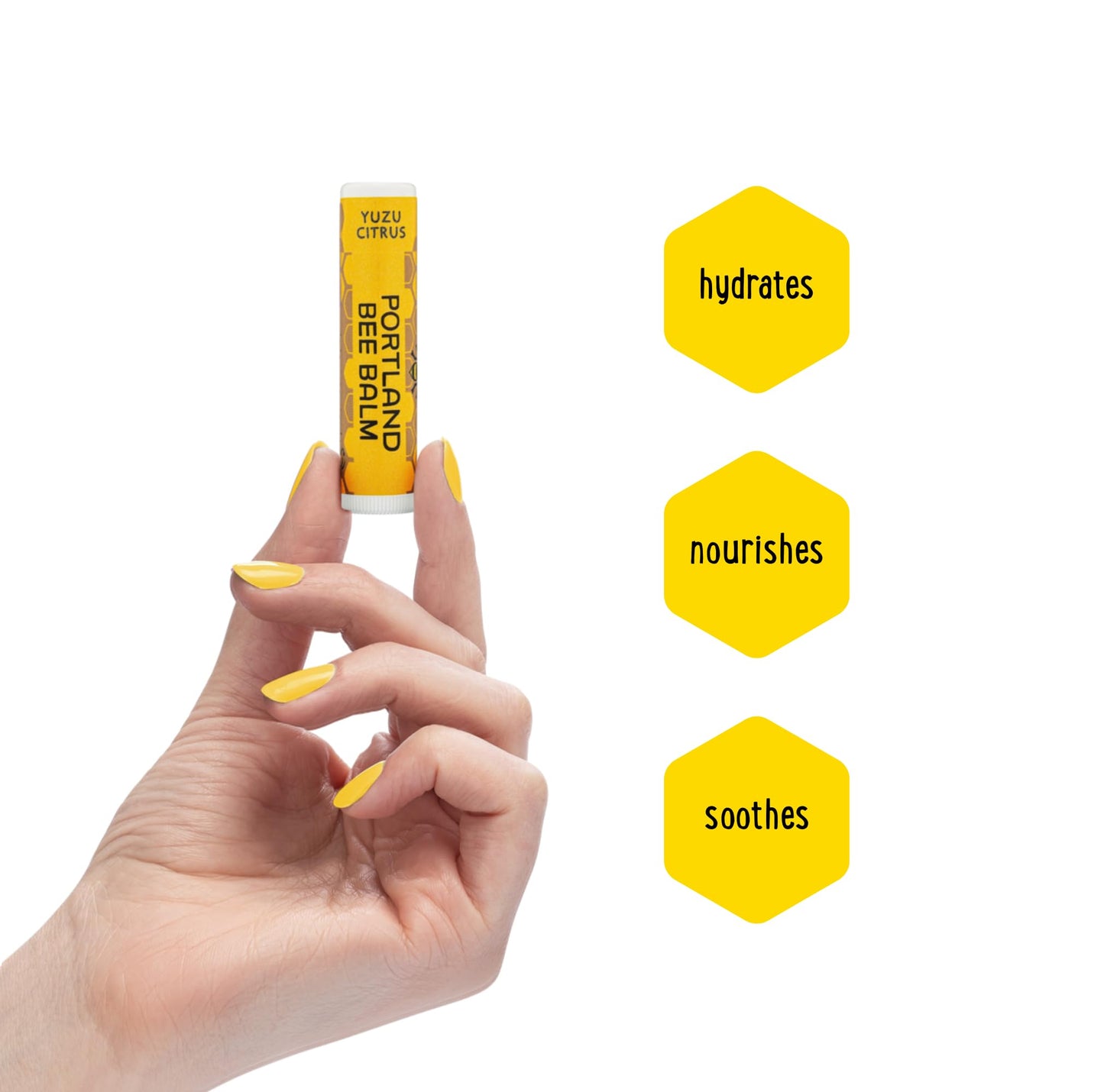 Portland Bee Balm All Natural Handmade Beeswax Based Lip Balm, Yuzu Citrus 3 Count Beauty & Personal Care Portland Bee Balm