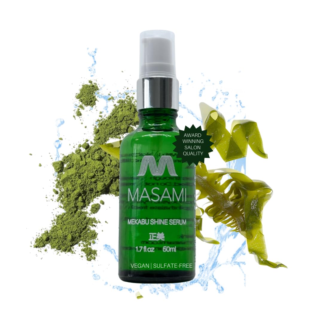 MASAMI Mekabu Hydrating Shine Serum | Sulfate Free | Paraben Free | Phthalate Free | Cruelty Free | Vegan | Salon Quality | Color Safe Beauty & Personal Care MASAMI