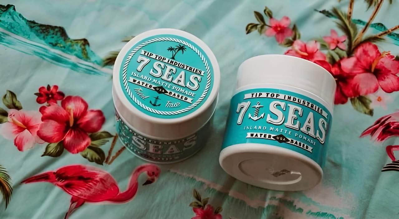 Tip Top 7Seas Island Matte Pomade - Medium Hold Matte Finish - Pina Colada Scent 4.25oz Beauty & Personal Care Tip Top Pomade