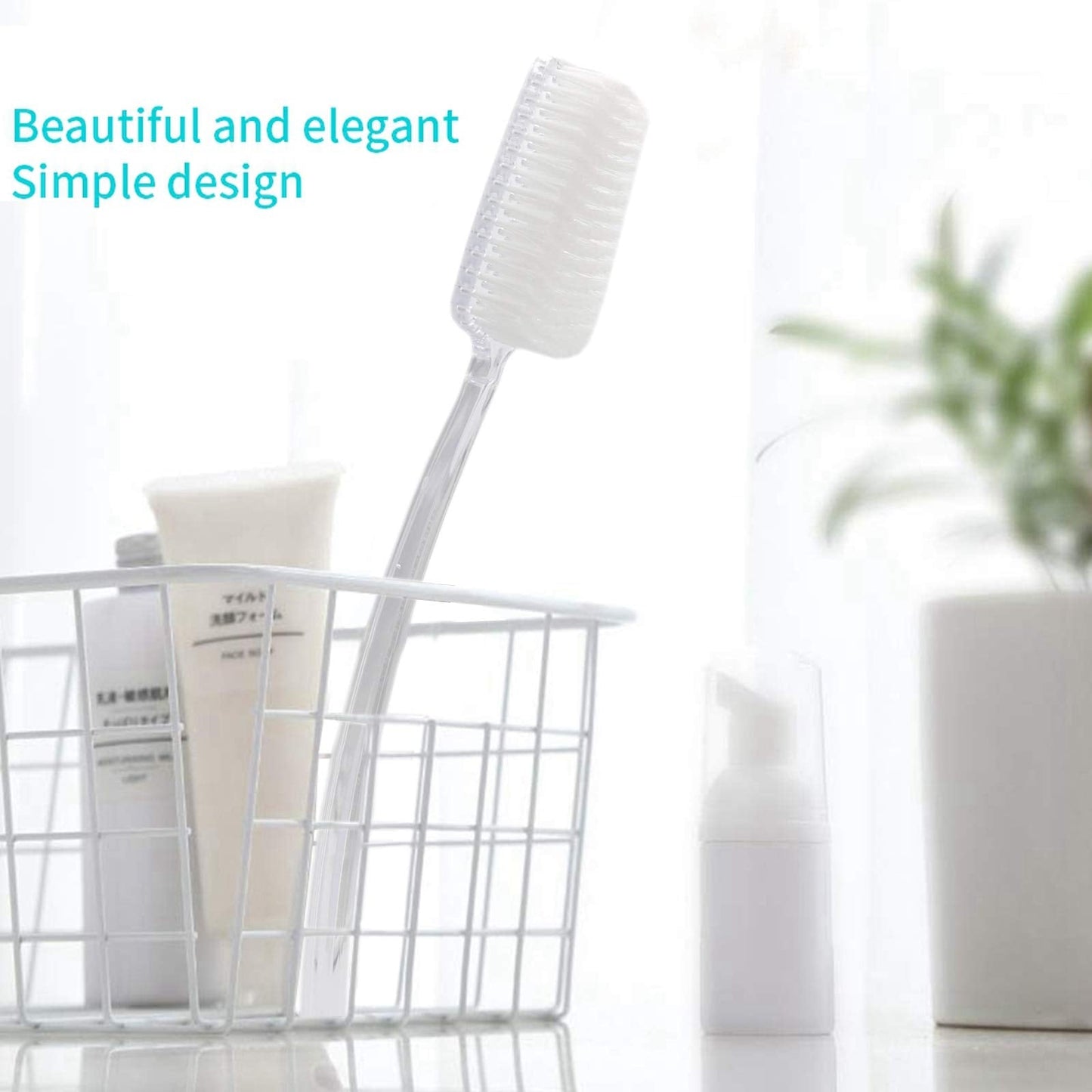 Mczxon Bath Body Back Shower Brush with Curved Long Handle for Exfoliating Skin Improve Blood Circulation, Clear Back Scrubber Bath Wet or Dry Beauty & Personal Care Mczxon