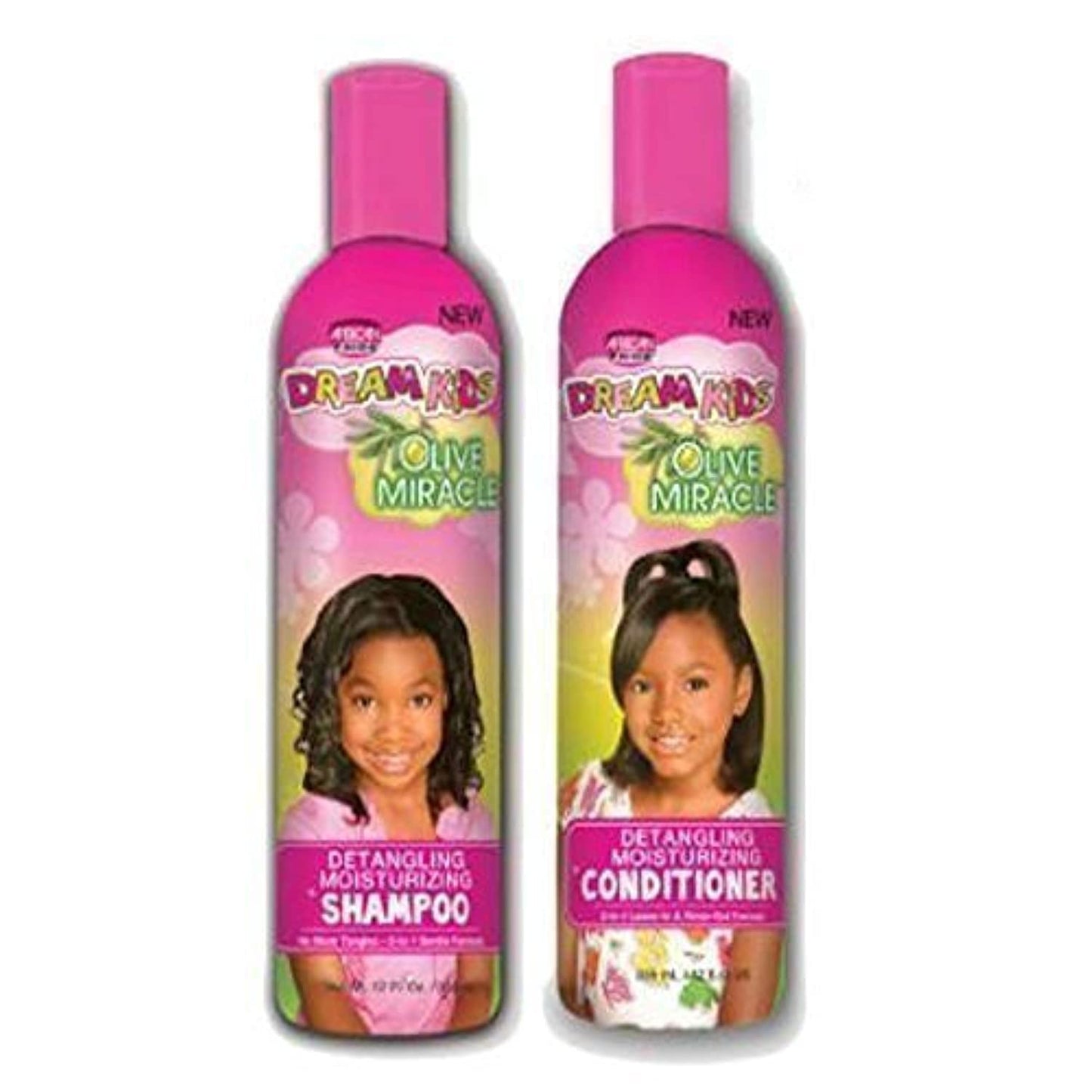 African Pride Dream Kids Olive Miracle Detangling Shampoo and Conditioner Combo Set Beauty & Personal Care African Pride