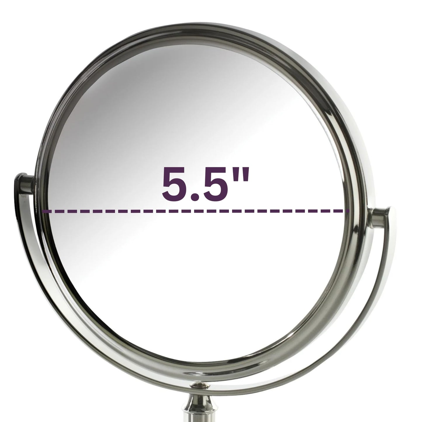 Model's Choice Two-Sided Tabletop Makeup Mirror - Makeup Mirror with 5X Magnification & Swivel Design - Portable 5.5-Inch Diameter Mirror in Chrome Beauty & Personal Care Model's Choice