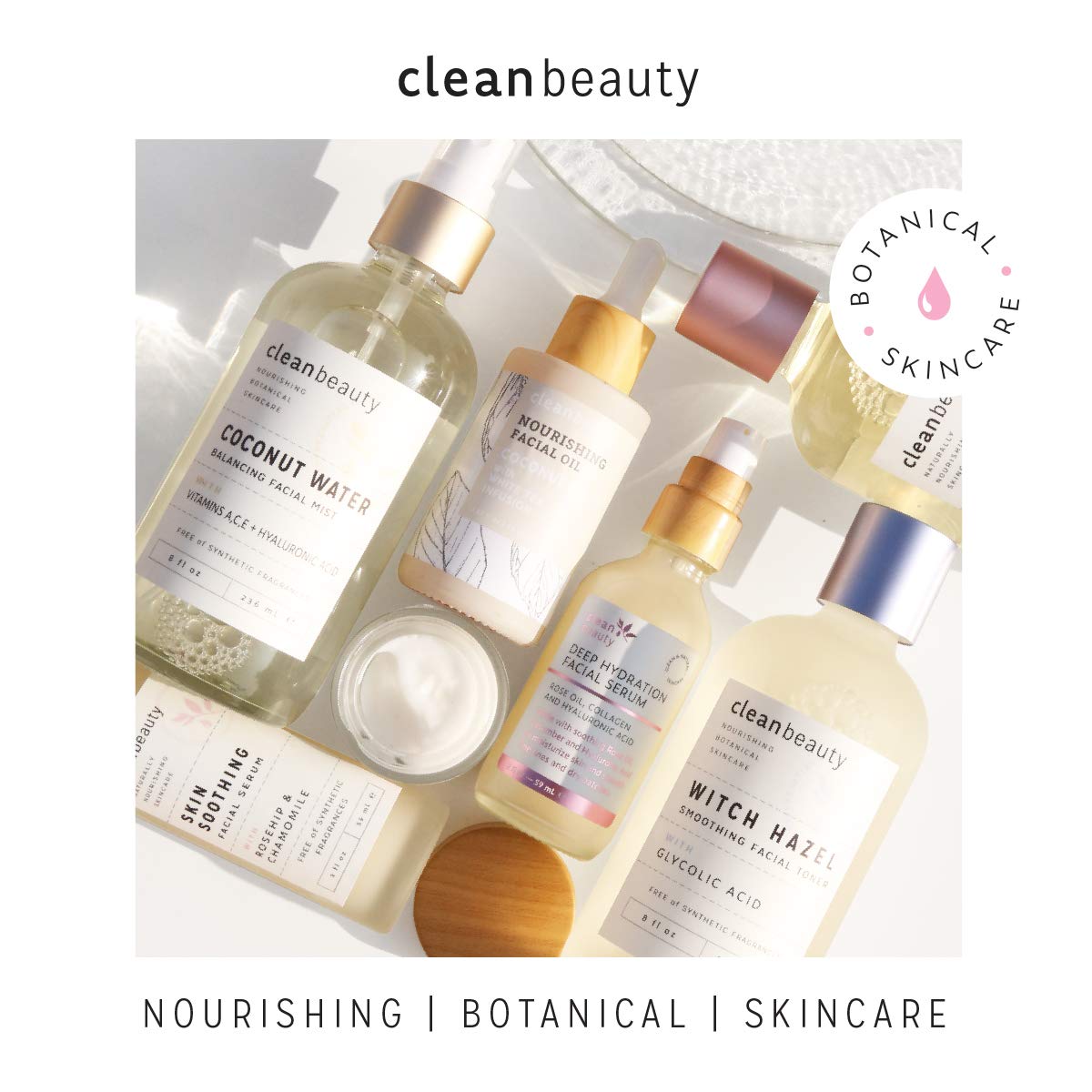 Clean Beauty Hydrating Rose Petal Facial Oil with Rosehip Oil & Vitamin E, Reduce Fine Lines & Dark Spots, Moisturize & Nourish, USA Made (1.83 fl oz) Beauty & Personal Care Clean Beauty