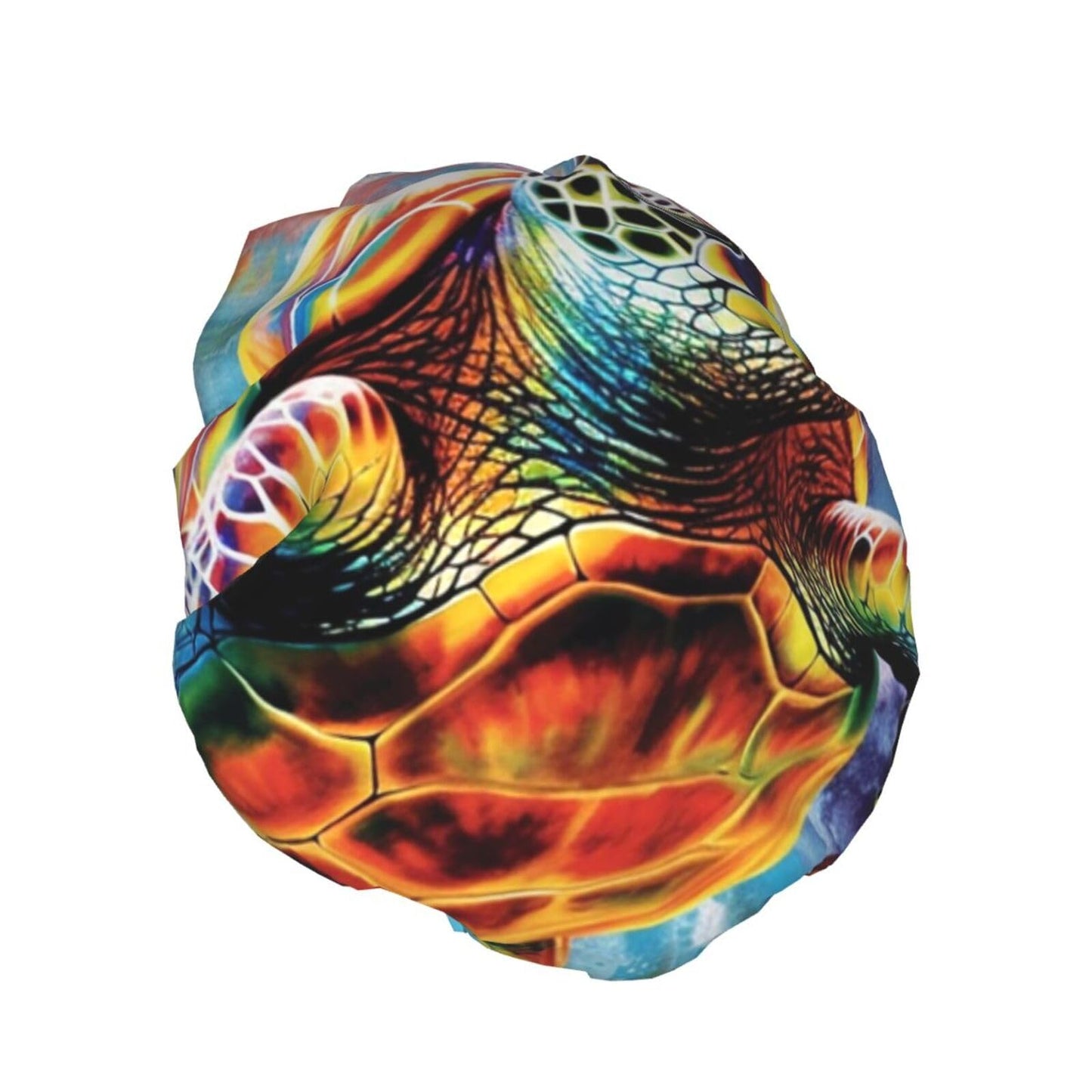 Colorful Sea Turtle Shower Cap for Women Men Large Reusable Shower Bonnet Double-Layer Waterproof Bath Caps Elastic Band Hair Hat for All Hairstyles Beauty and Personal Care BWLHJKE