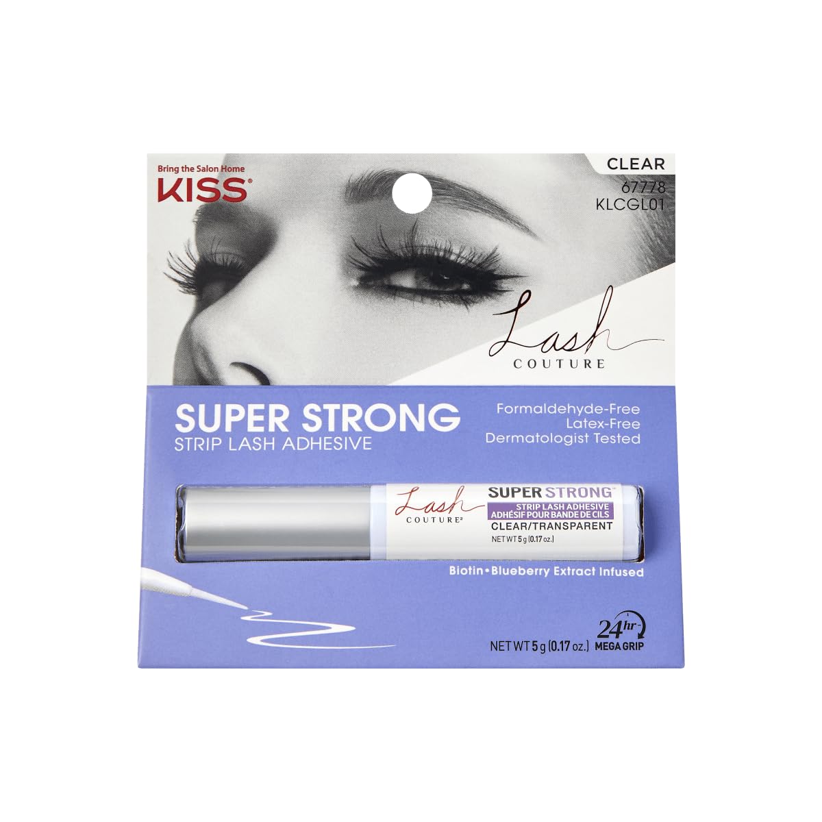 KISS Lash Couture, Lash Glue, Super Strong Strip Lash Adhesive, White, Includes Lash Adhesive, Long Lasting Wear, Can Be Used with Strip Lashes Beauty & Personal Care KISS