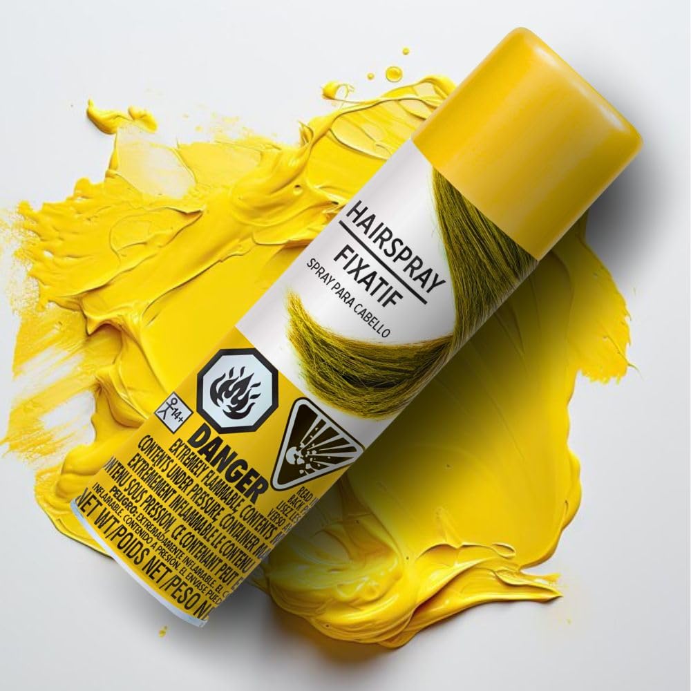 Hypo-Allergenic Yellow Hair Spray - 3 oz. - Perfect Party Accessory, 1 Pc. Beauty & Personal Care Amscan