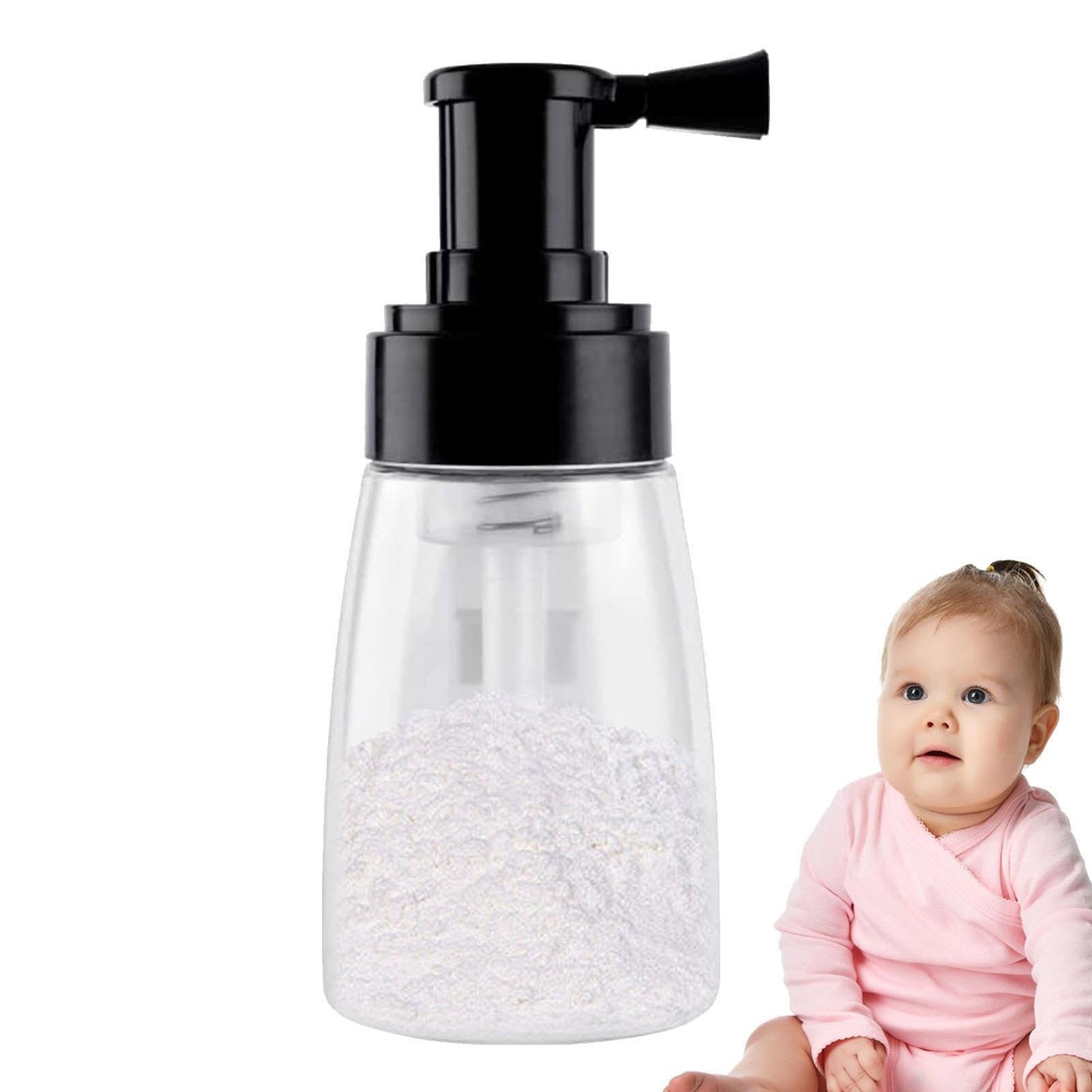 Qunesbeal Powder Bottle Spray | Travel Hair Powder Cosmetics Bottle - Portable Hairdressing Tools with Locking Nozzle, Barber Accessories for Salon Beauty & Personal Care Qunesbeal