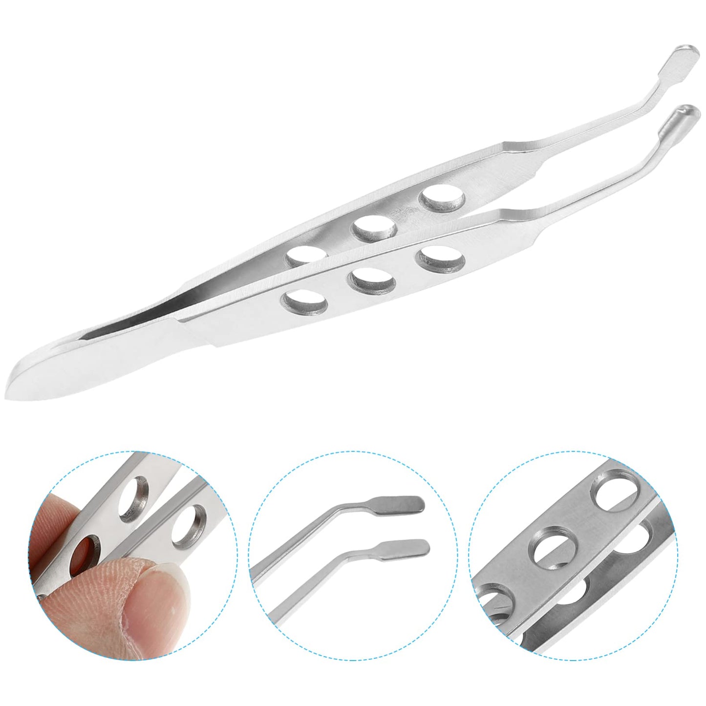 Uonlytech Meibomian Gland Expressor, Stainless Steel Eyelid Massage Professional Face Care Craft Tools for Dry Eyes Beauty and Personal Care Uonlytech